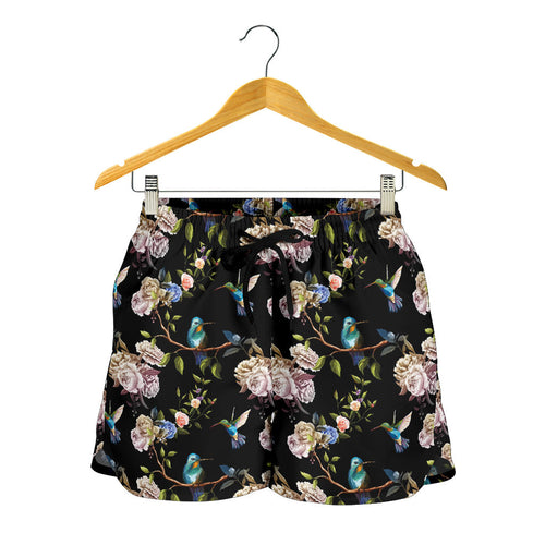Hummingbird Pattern Print Design 03 Women Shorts