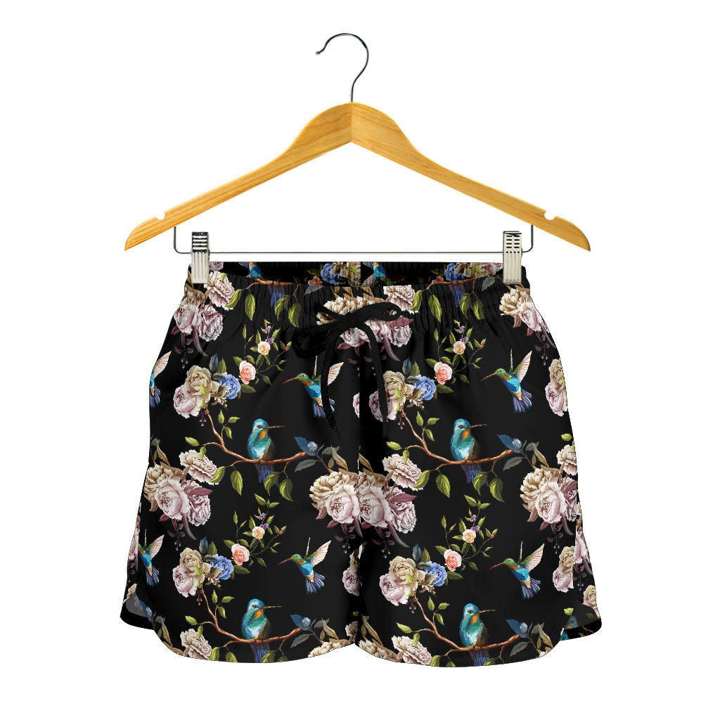 Hummingbird Pattern Print Design 03 Women Shorts