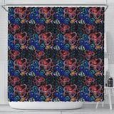 Octopus Sea Wave Tropical Fishe Pattern Shower Curtain Fulfilled In US