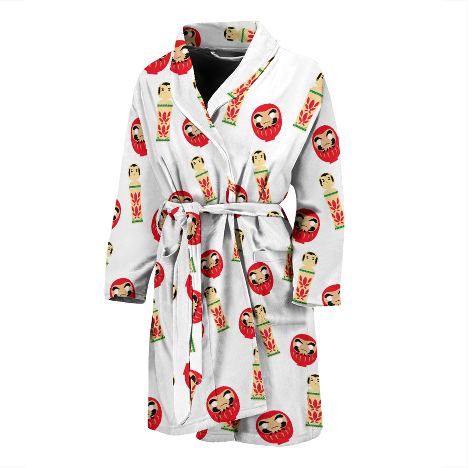 Daruma Japanese Wooden Doll Men'S Bathrobe