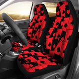 Casino Cards Suits Pattern Print Design 02 Universal Fit Car Seat Covers