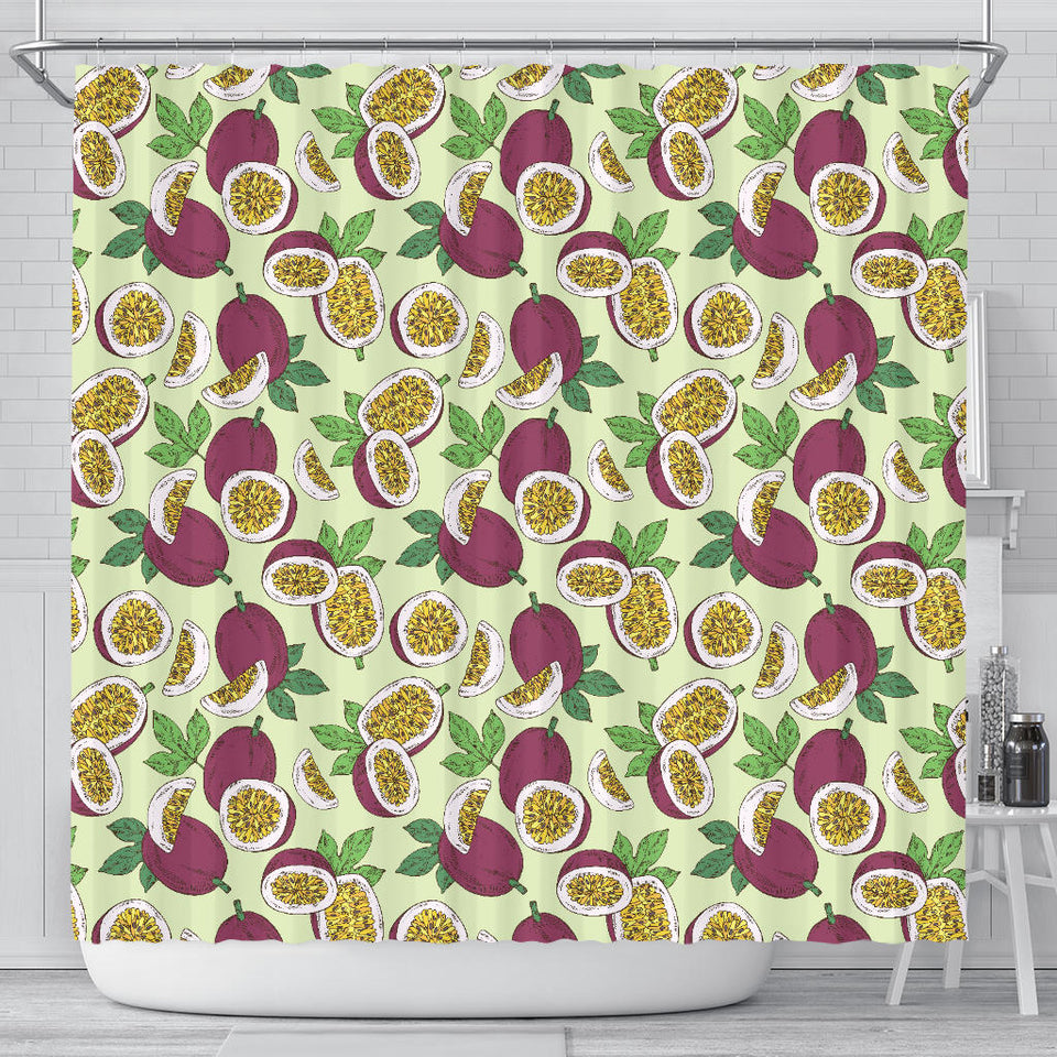 Passion Fruit Pattern Shower Curtain Fulfilled In US
