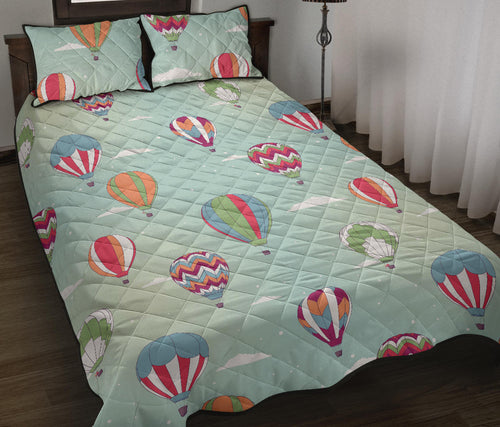 Hot Air Balloon design Pattern Quilt Bed Set