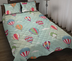 Hot Air Balloon design Pattern Quilt Bed Set