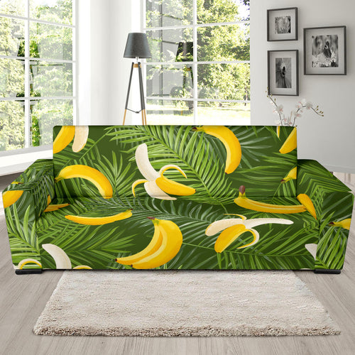 Banana Palm Leaves Pattern Sofa Slipcover