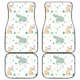 Cute Rhino Pattern Front And Back Car Mats