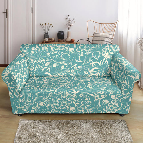 Classic Hand Drawn Grape Pattern Loveseat Couch Slipcover