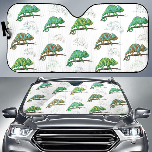 Chameleon Lizard Pattern Car Sun Shade