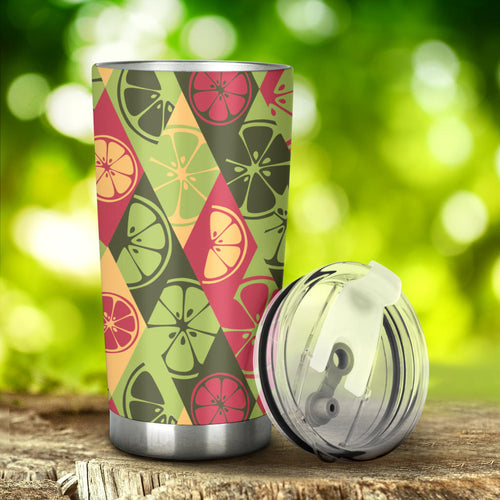 Cool Geometric Lime Pattern Tumbler