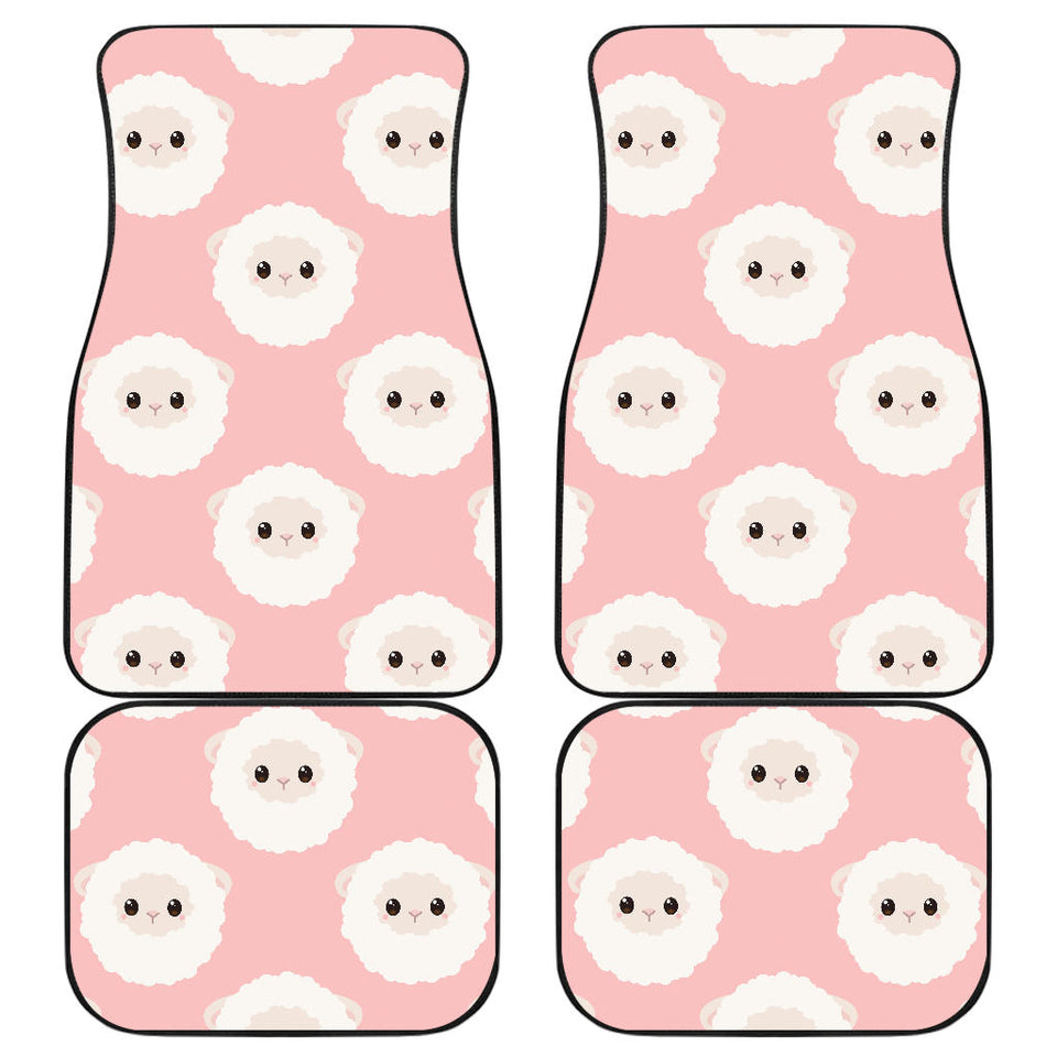 Cute Sheep Pattern Front And Back Car Mats