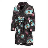 Camera Pattern Print Design 04 Men's Bathrobe