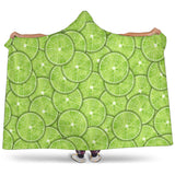 Slices Of Lime Pattern Hooded Blanket