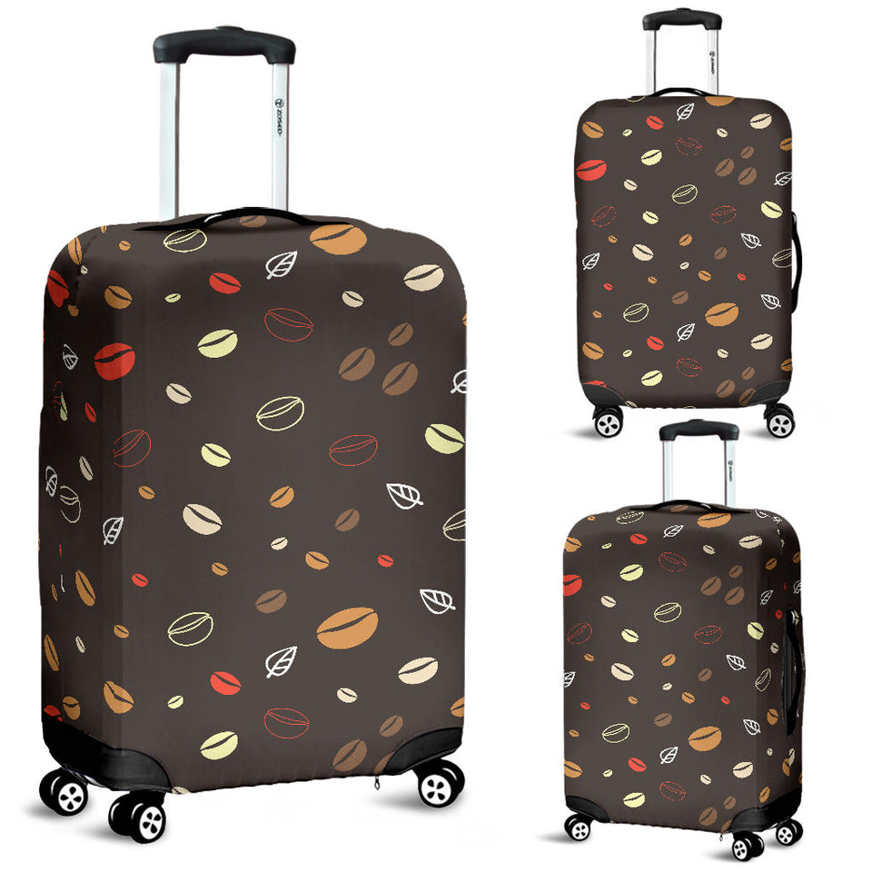 Coffee Bean Leave Pattern Luggage Covers