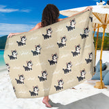 Cute Siberian Husky Sarong