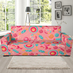 Colorful Candy Pattern Sofa Slipcover