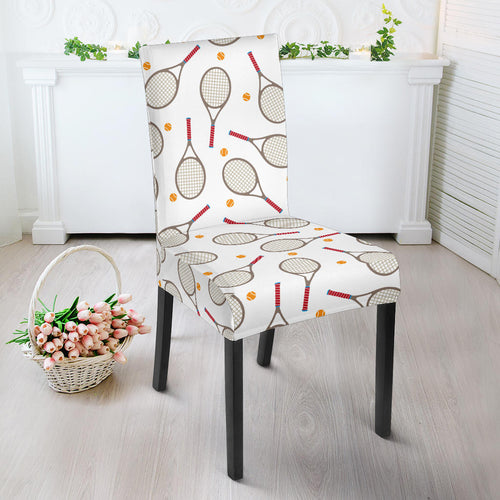 Tennis Pattern Print Design 04 Dining Chair Slipcover