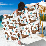 Sea Lion Seals Jellyfish Pattern Sarong