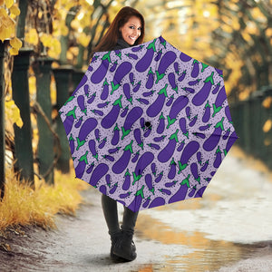 Eggplant Pattern Print Design 03 Umbrella