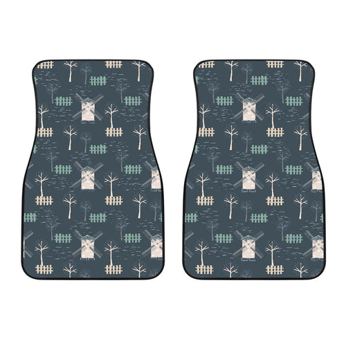 Windmill Tree Pattern Front Car Mats