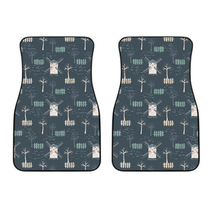 Windmill Tree Pattern Front Car Mats