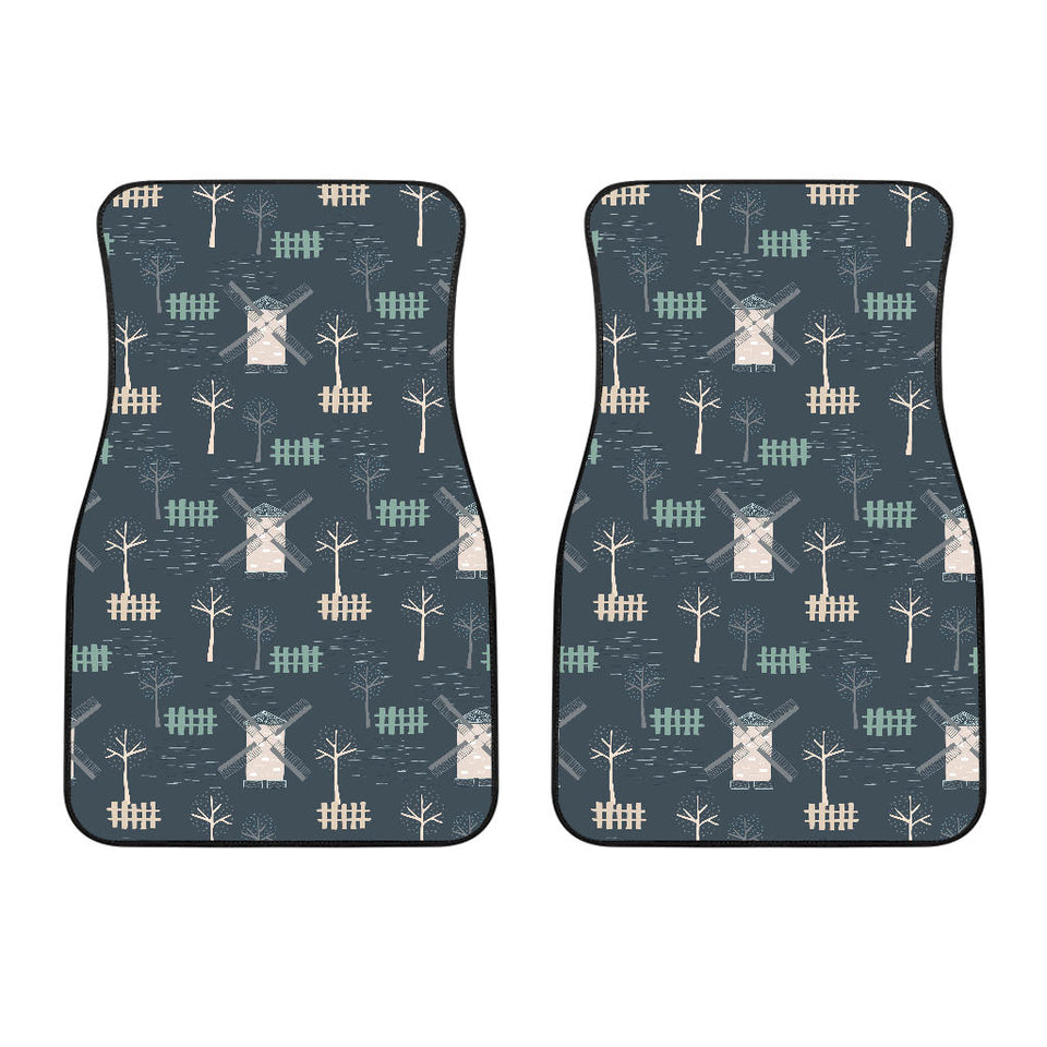 Windmill Tree Pattern Front Car Mats