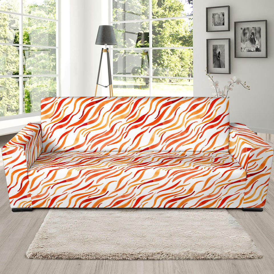 Fire Flame Watercolor Pattern Sofa Slipcover