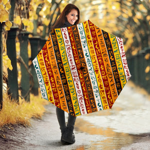 Egypt Hieroglyphics Pattern Print Design 01 Umbrella