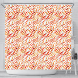 Fire Flame Watercolor Pattern Shower Curtain Fulfilled In US