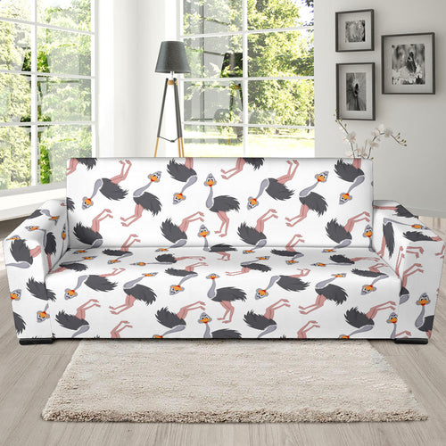 Ostrich Pattern Print Design 02 Sofa Slipcover