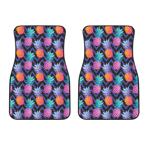 Pineapples Pattern Zigzag Background Front Car Mats