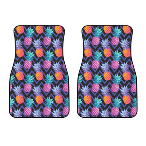Pineapples Pattern Zigzag Background Front Car Mats