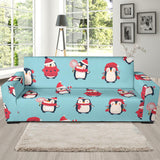 Cute Penguin Christmas  Design Pattern Sofa Slipcover