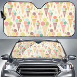 Ice Cream Cone Pattern Car Sun Shade