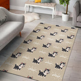 Cute Siberian Husky Area Rug