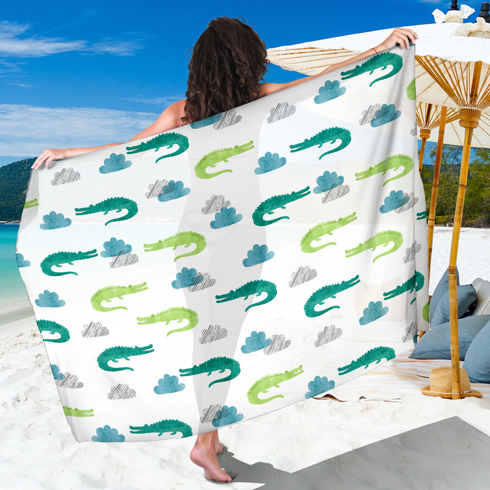 Watercolor Crocodile Pattern Sarong