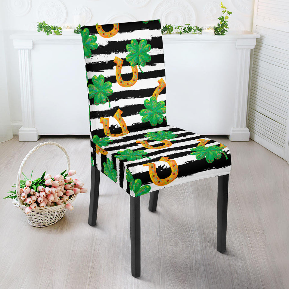 Horseshoes Pattern Print Design 01 Dining Chair Slipcover