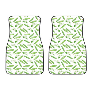 Green Peas Pattern Print Design 04 Front Car Mats