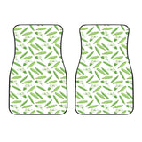 Green Peas Pattern Print Design 04 Front Car Mats
