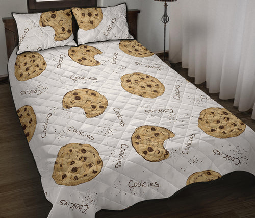 Sketch style cookie pattern Quilt Bed Set