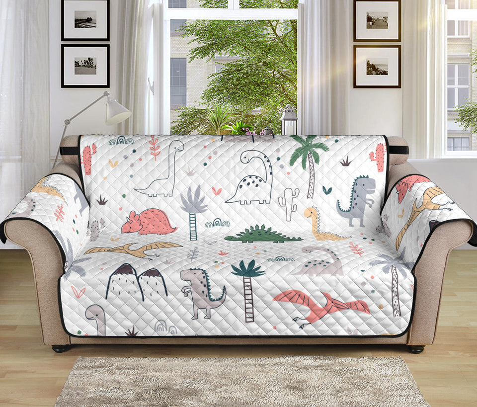 Cute cartoon dinosaurs tree pattern Sofa Cover Protector