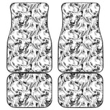 Greyhound Pattern Print Design 01 Front and Back Car Mats