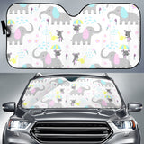 Cute Elephant Mouse Pattern Car Sun Shade