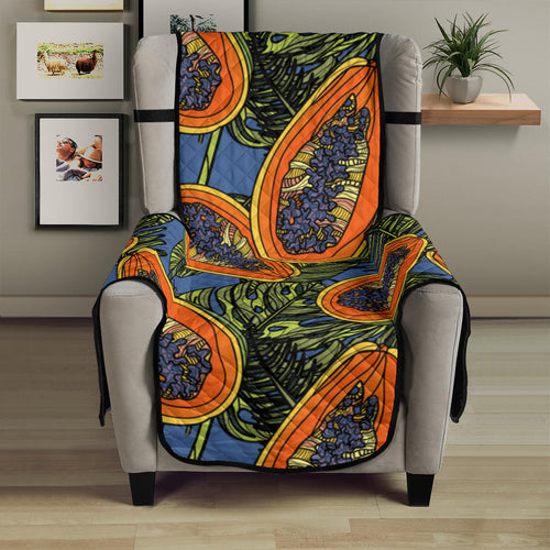 Colorful papaya tropical leaves Chair Cover Protector