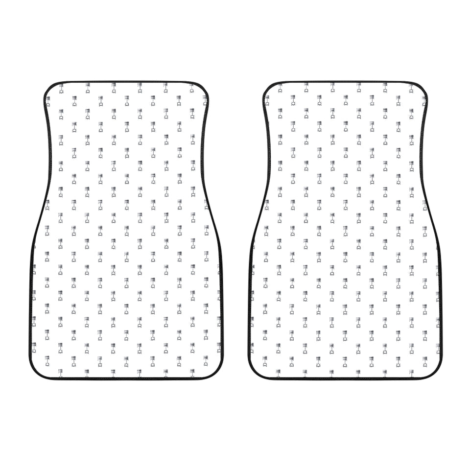 Engine Piston Background Pattern Print Design 01 Front Car Mats