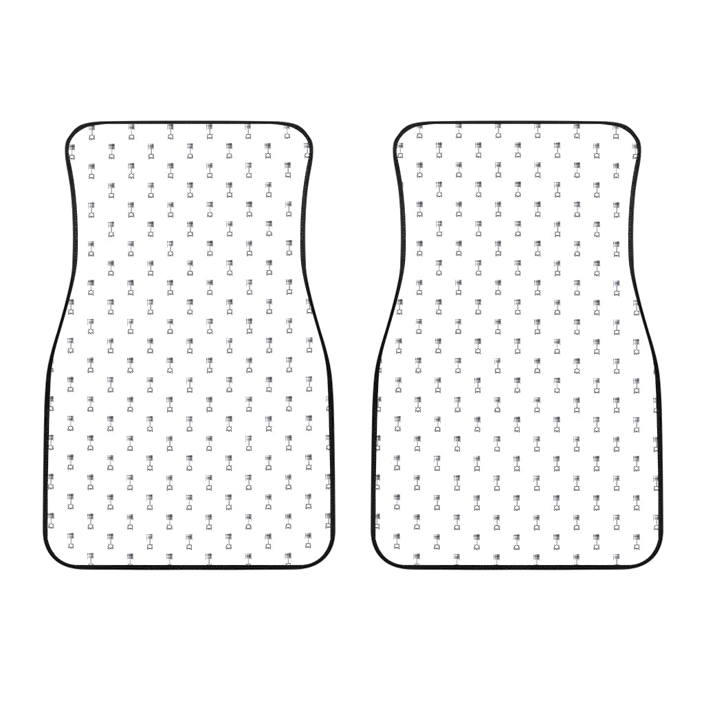 Engine Piston Background Pattern Print Design 01 Front Car Mats
