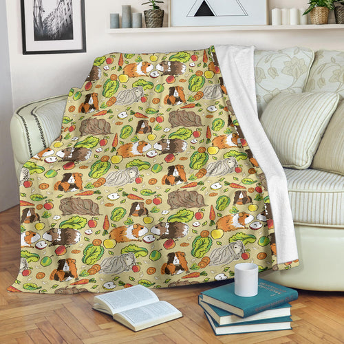 Guinea Pig Pattern Print Design 04 Premium Blanket