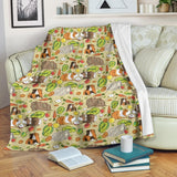 Guinea Pig Pattern Print Design 04 Premium Blanket