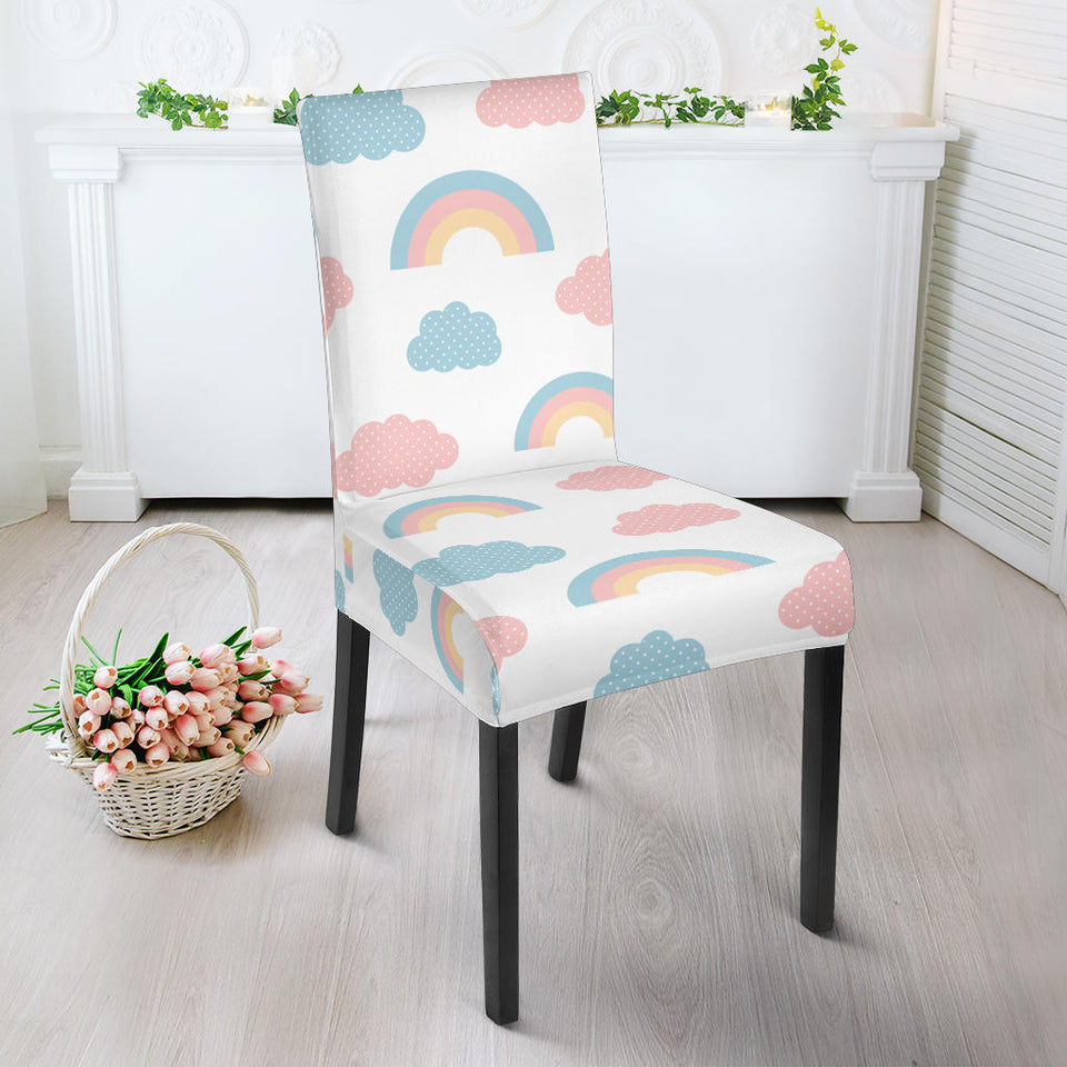 Cute Rainbow Clound Pattern Dining Chair Slipcover
