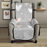 Heart pattern gray background Chair Cover Protector