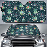 Cactus Glass Terrarium Pattern Car Sun Shade